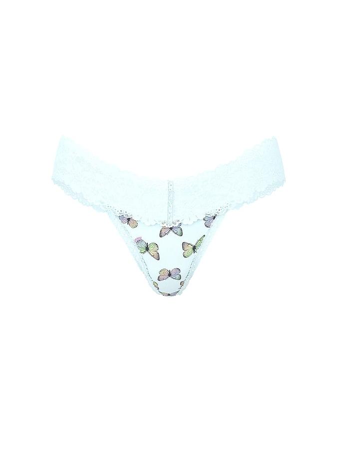 PINK Wink&trade; Lace-Trim Thong Panty image number 2