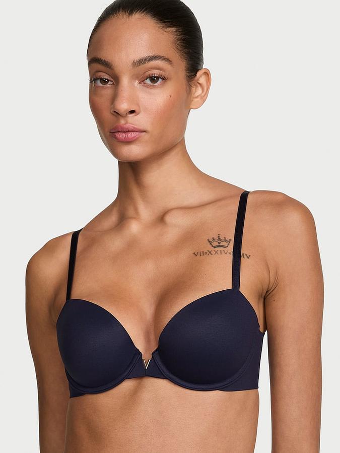Smooth Lightly Lined Plunge Demi Bra