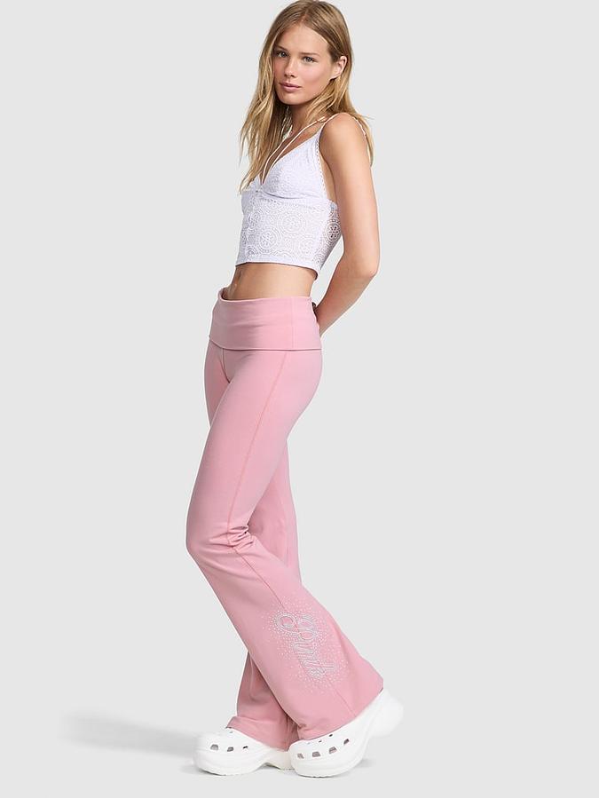 All-Day Cotton Foldover Flare Leggings image number 0