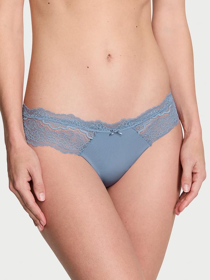 Lace-Trim Thong Panty image number 0