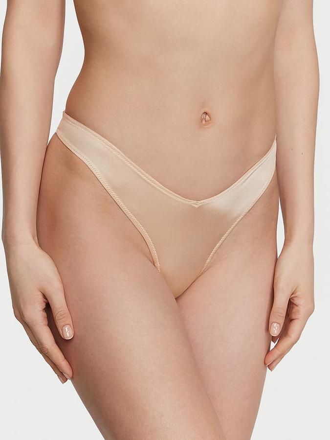Strappy Back High-Leg Thong Panty image number 0