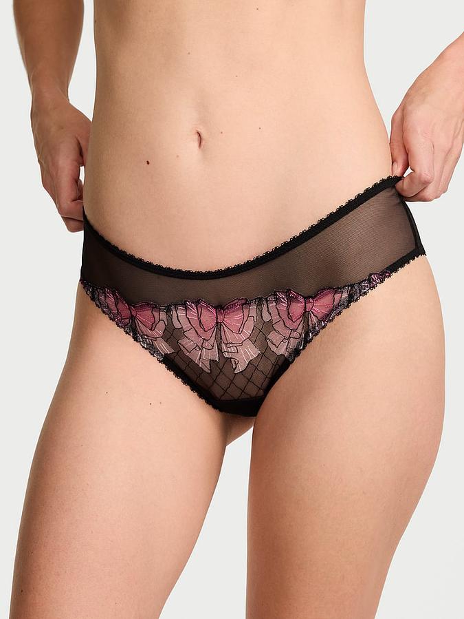 Tease Bow Embroidery High-Leg Cheeky Panty