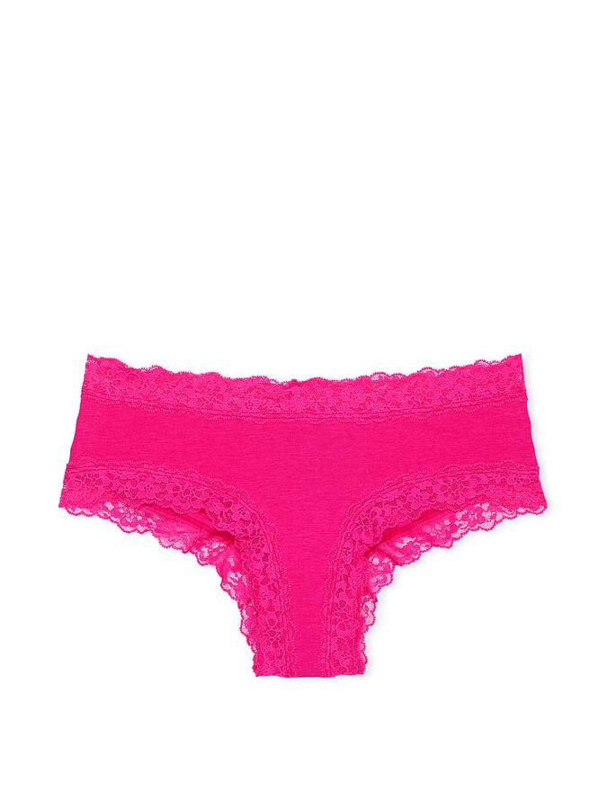 Lace-Waist Cotton Cheeky Panty image number 2