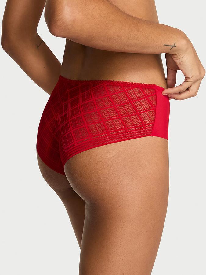 No-Show Plaid Mesh Cheeky Panty
