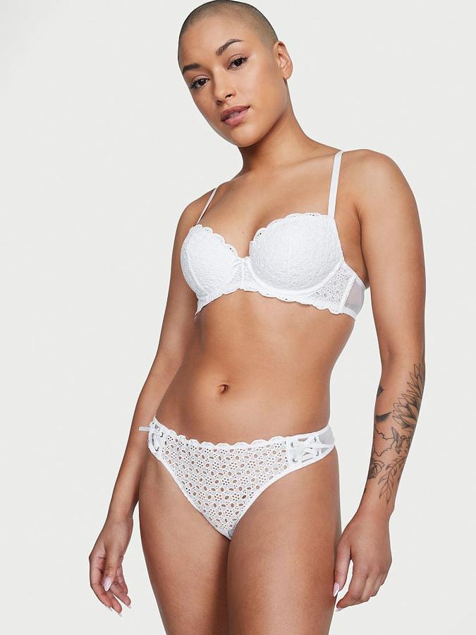 Eyelet Lace-Up Thong Panty image number 3