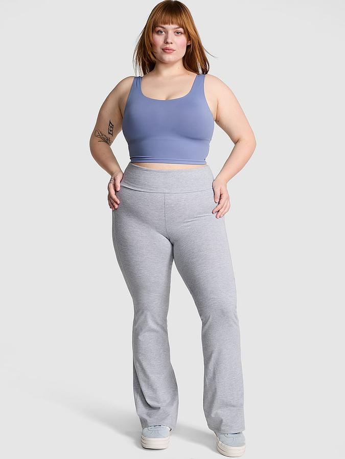 All-Day Cotton Foldover Flare Leggings image number 0