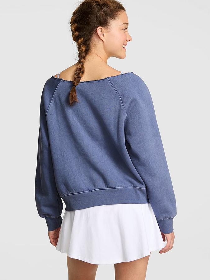 Ivy Fleece Off-The-Shoulder Sweatshirt