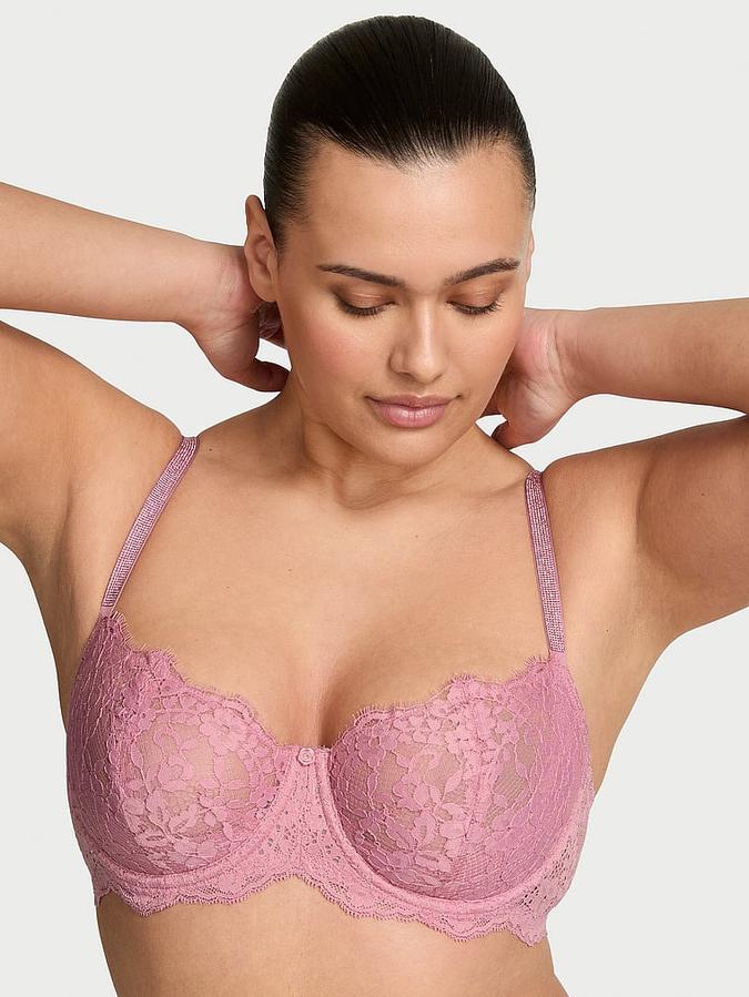 Wicked Twinkle Strap Unlined Lace Balconette Bra image number 0