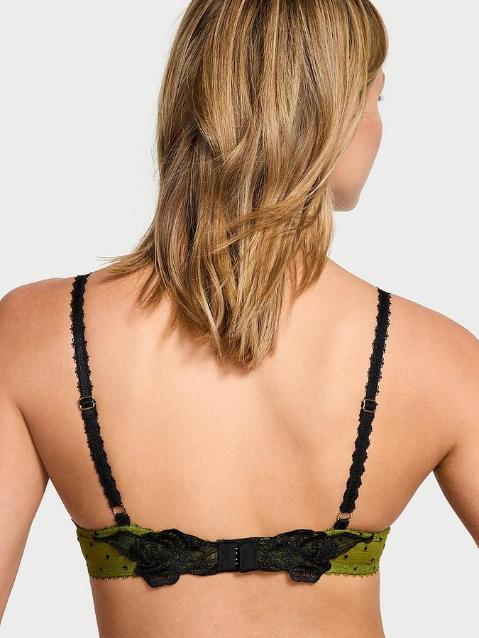 Sheer Rose Unlined Low-Cut Demi Bra