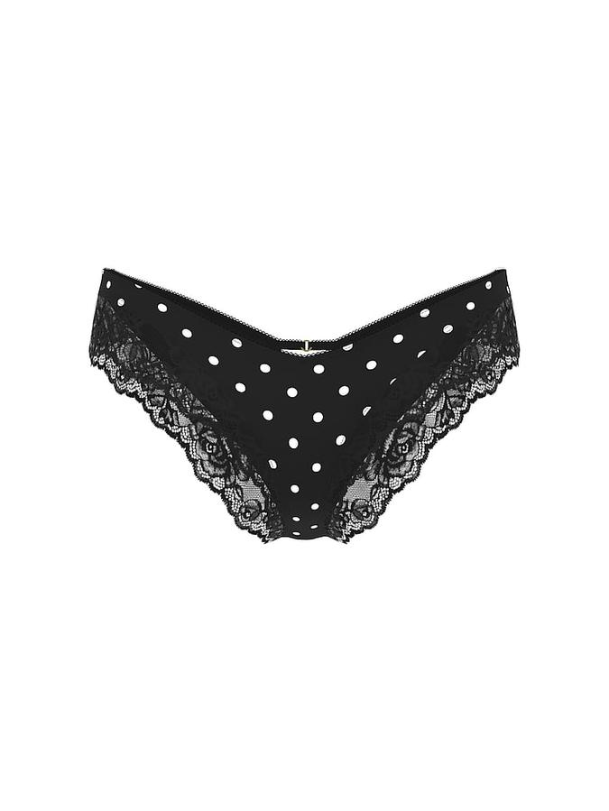 Rose Lace-Trim High-Leg Cheeky Panty image number 2