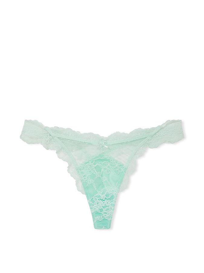 Lace & Mesh Thong Panty image number 1