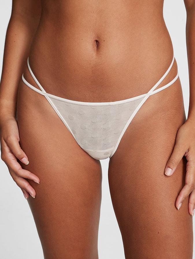 DOT MESH STRAPPY THONG image number 0