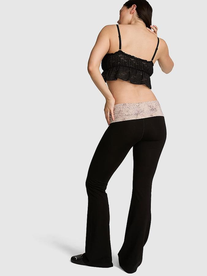 All-Day Cotton&trade; Foldover Flare Leggings