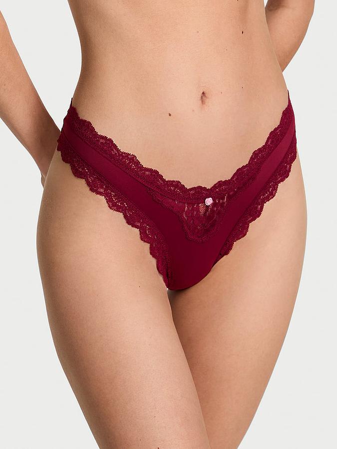 Lace-Trim Brazilian Panty