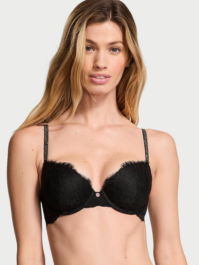 Twinkle Strap Lace Classic-Coverage Demi Bra image number 0