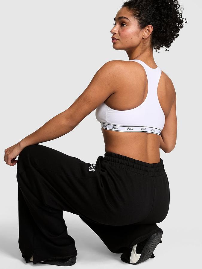 Campus Fleece&trade; Wide-Leg Split-Hem Sweatpants