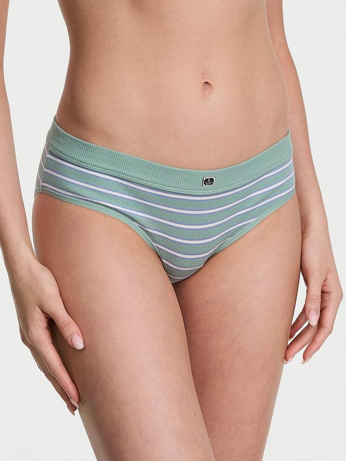 Cotton Rib Logo Hardware Hiphugger Panty image number 0
