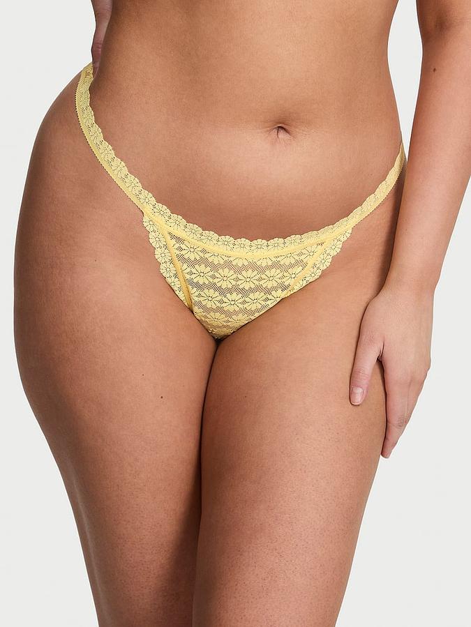 Daisy Lace String Thong Panty image number 0