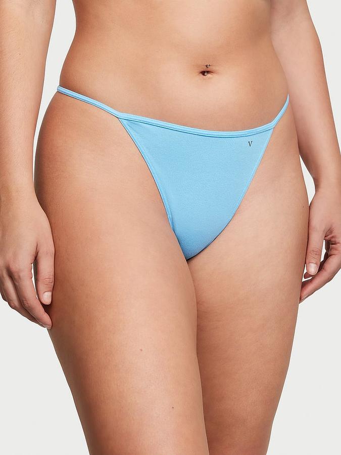 Stretch Cotton V-String Panty image number 0