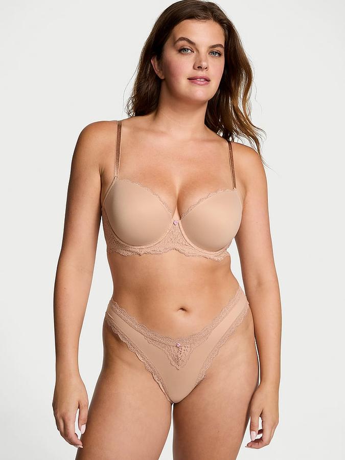 Smooth & Lace Lightly Lined Classic Coverage Demi Bra image number 3