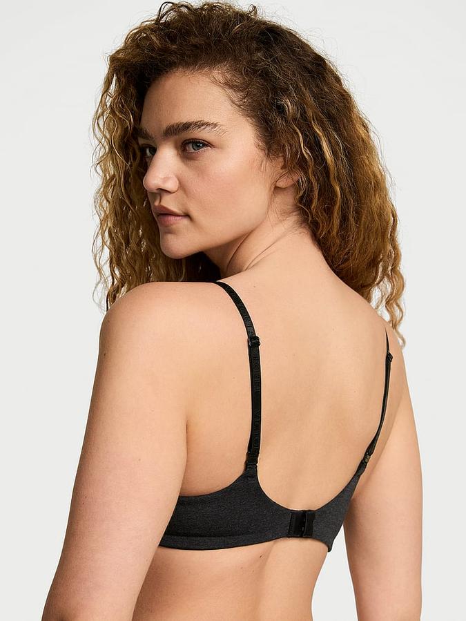 Cotton Logo Hardware Lightly Lined Wireless Bra image number 1