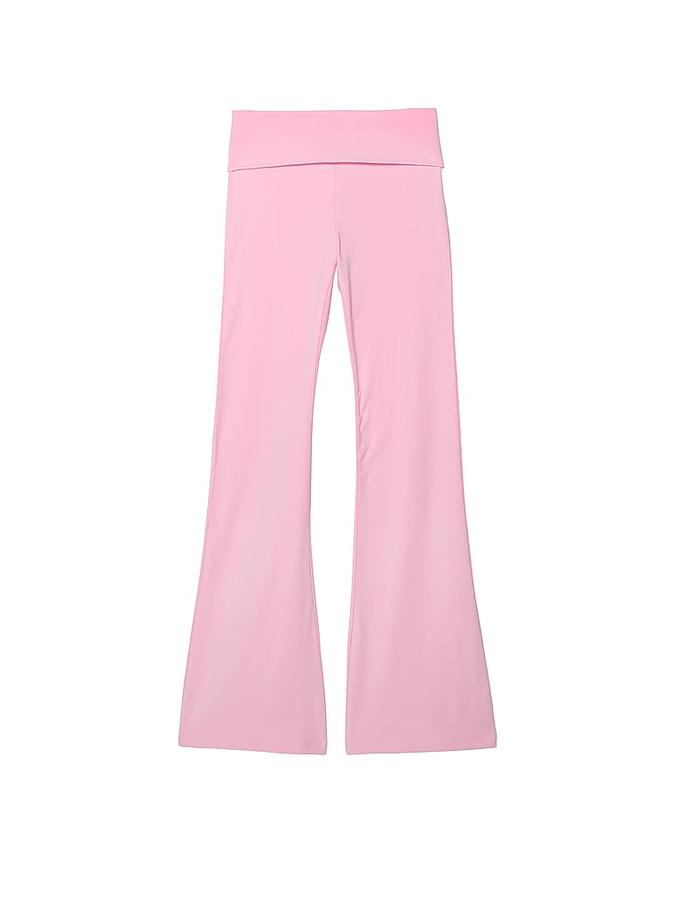 PINK x LoveShackFancy Cotton Foldover Flare Leggings image number 2