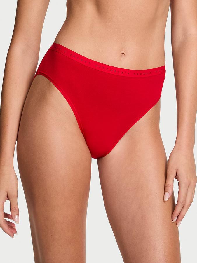Stretch Cotton High-Leg Brief Panty