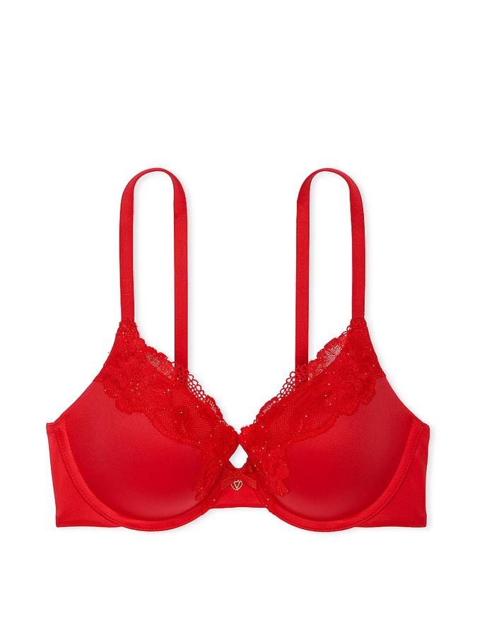 Lace-Trim Push-Up Perfect Shape Bra image number 2