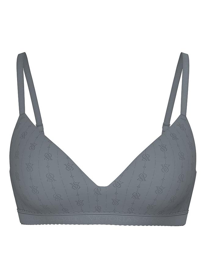 Pointelle Logo Lightly Lined Wireless Bra image number 2