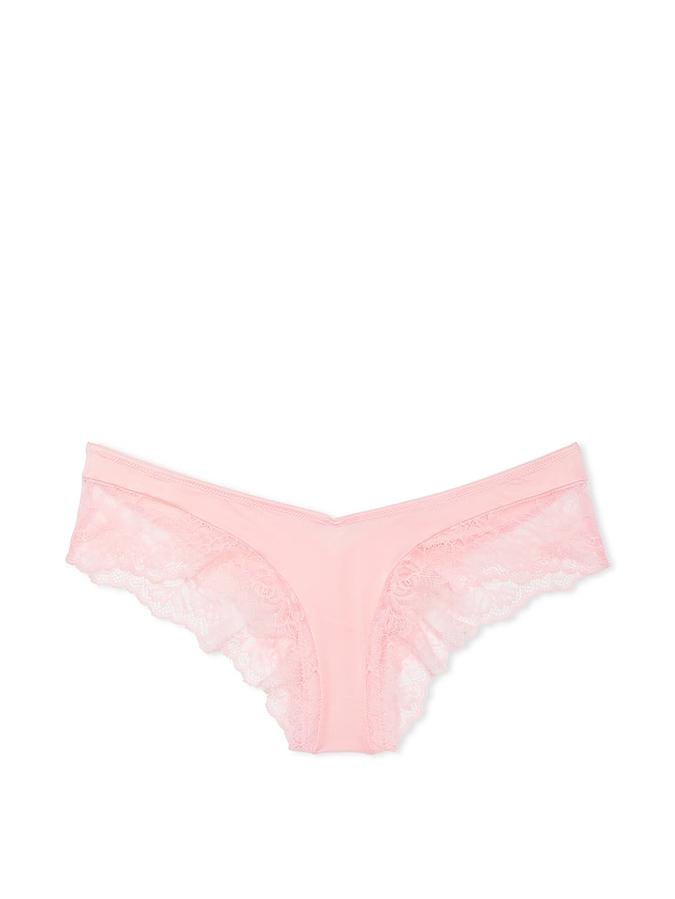 Rose Lace-Trim High-Leg Cheeky Panty image number 2