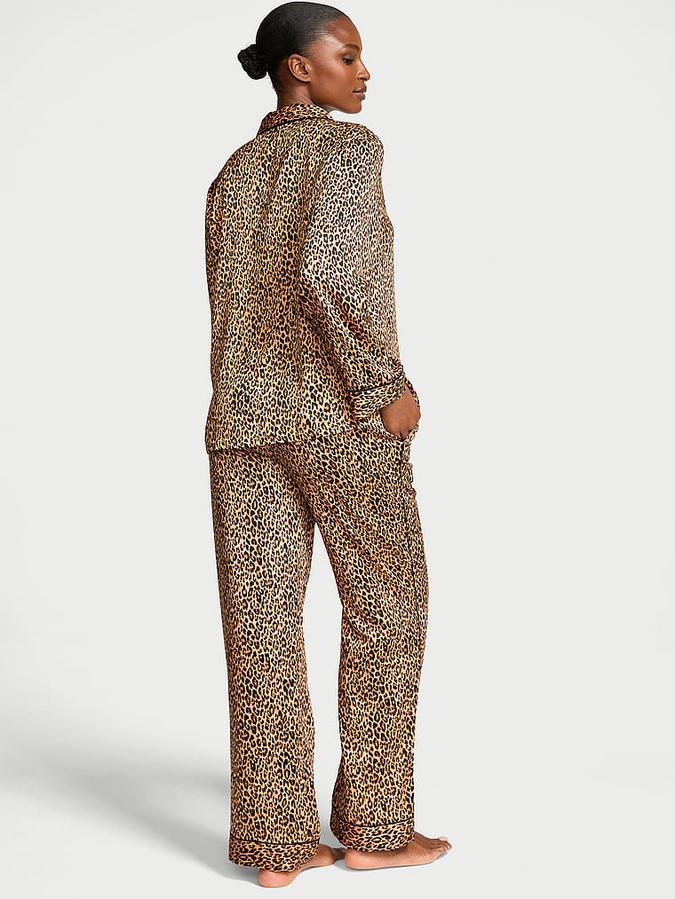 Glazed Satin Long Pajama Set