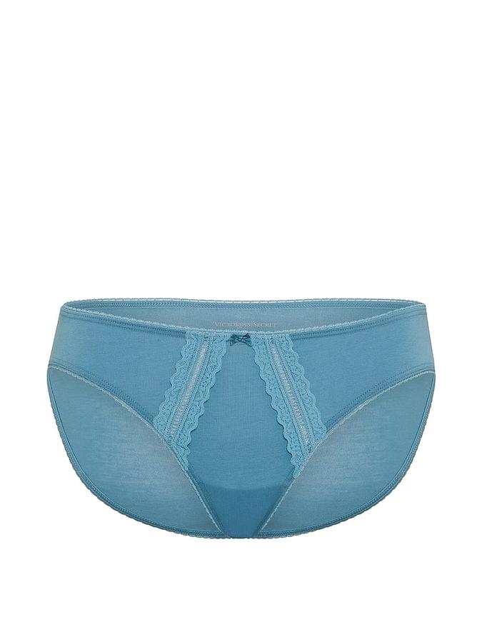 Cotton Lace-Trim Bikini Panty image number 2