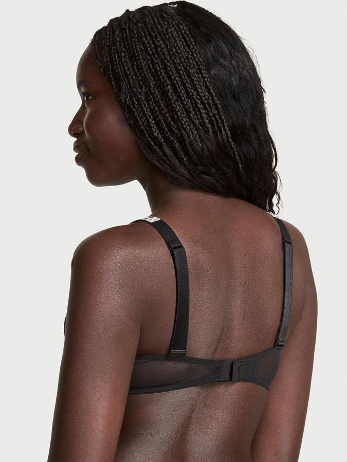 Shine Strap Rose Lace Lightly Lined Low-Cut Demi Bra image number 1