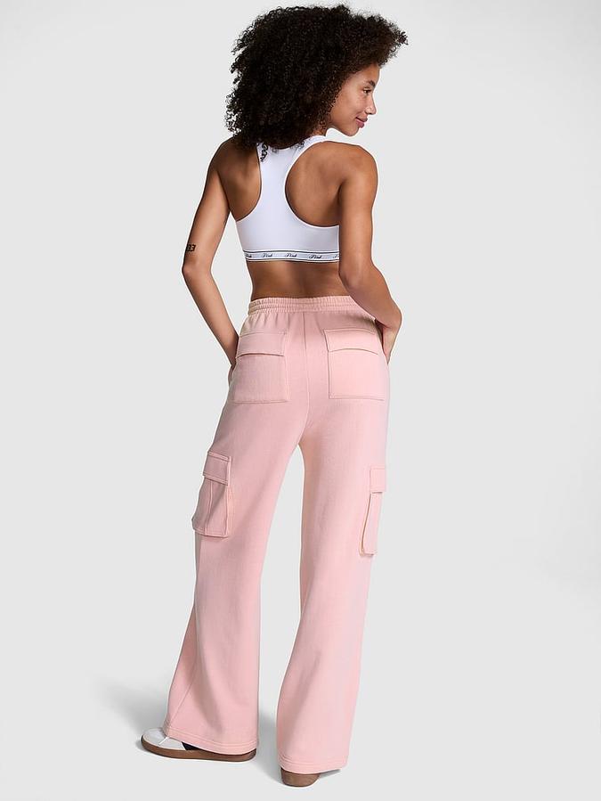 Ivy Fleece Wide-Leg Cargo Sweatpants image number 1