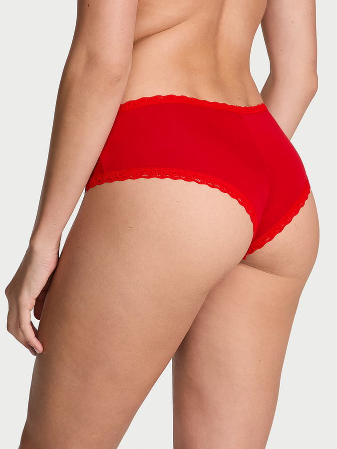 Cotton Lace-Waist Cheeky Panty image number 1