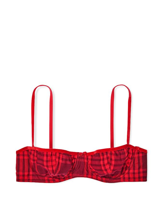 Festive Flannel Unlined Balconette Bra image number 2