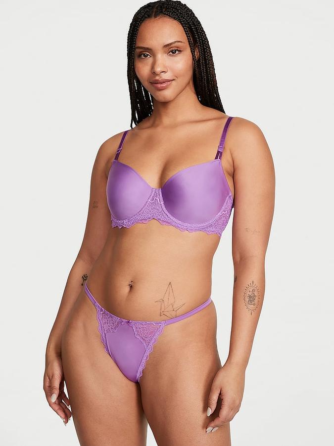 Lace-Trim V-String Panty image number 1