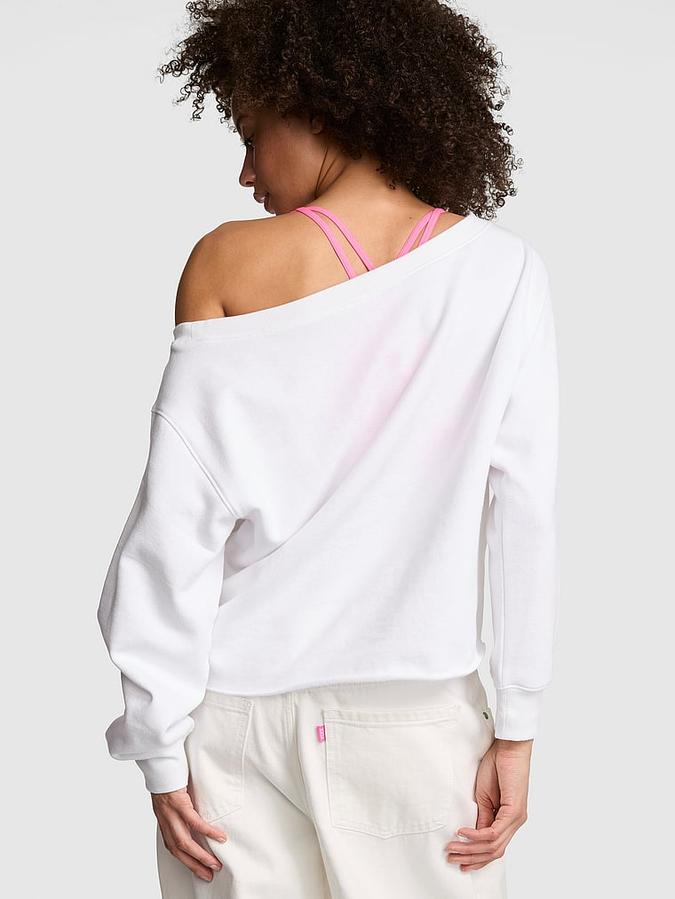 Campus Fleece&trade; Rib Off-The-Shoulder Sweatshirt