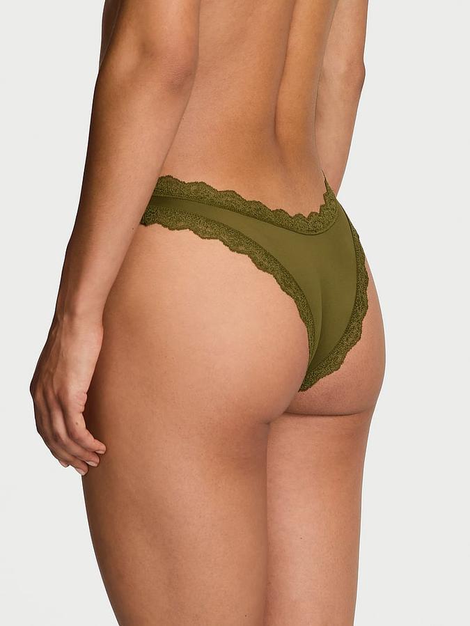 Lace-Trim Brazilian Panty