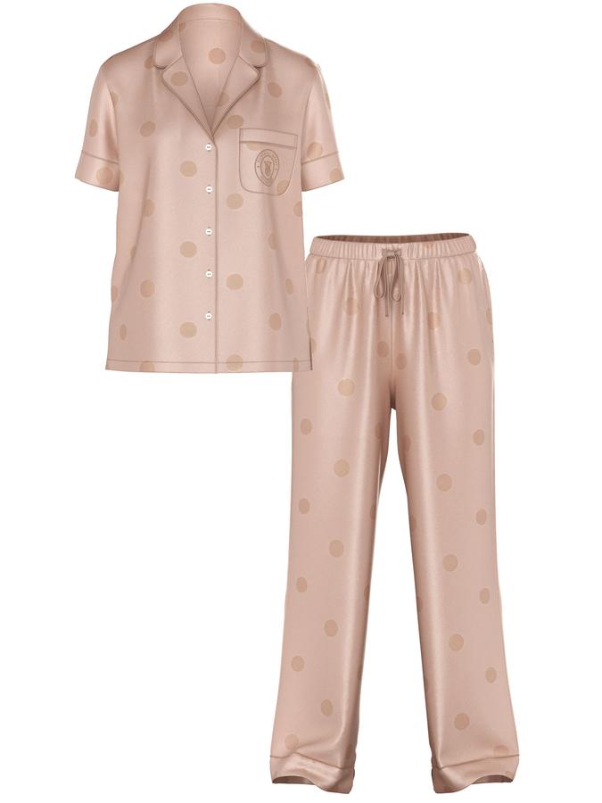 Satin Short-Sleeve PJ Set image number 2