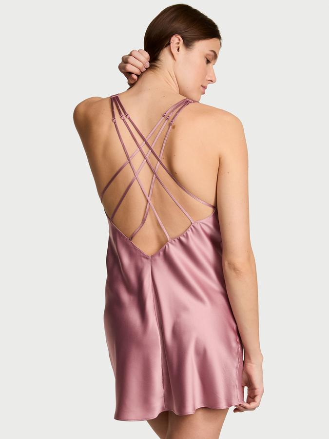 Scattered Shine Strap Satin Strappy-Back Slip image number 1