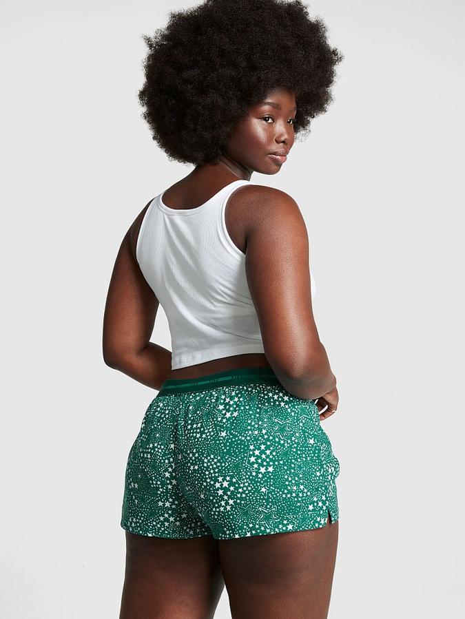 Flannel Boxy Pajama Shorts image number 1