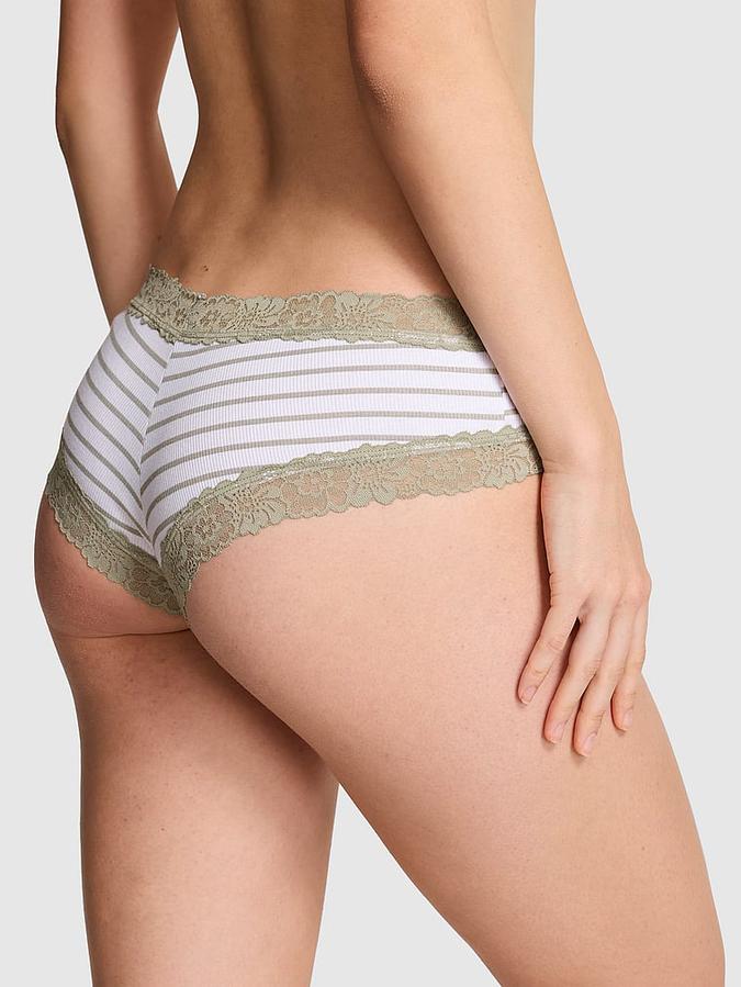 Cotton Lace Trim Cheeky Panty