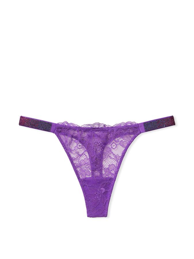 Shine Strap Lace Thong Panty image number 1