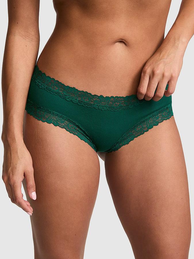 PINK Wink? Lace-Trim Cheeky Panty