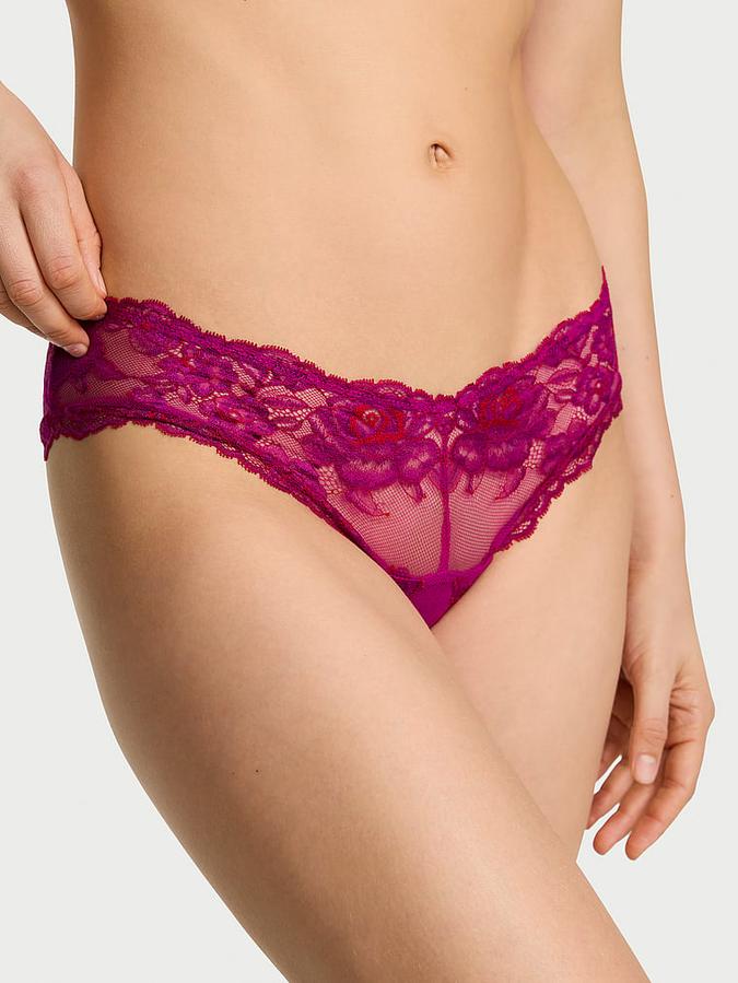 Rose Lace High-Leg Cheeky Panty
