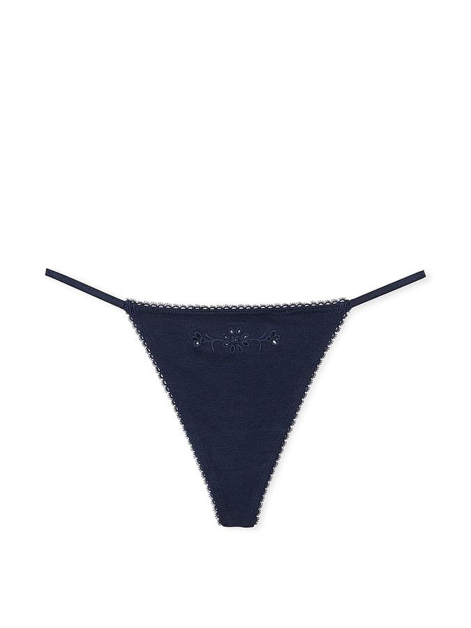Stretch Cotton V-String Panty image number 2