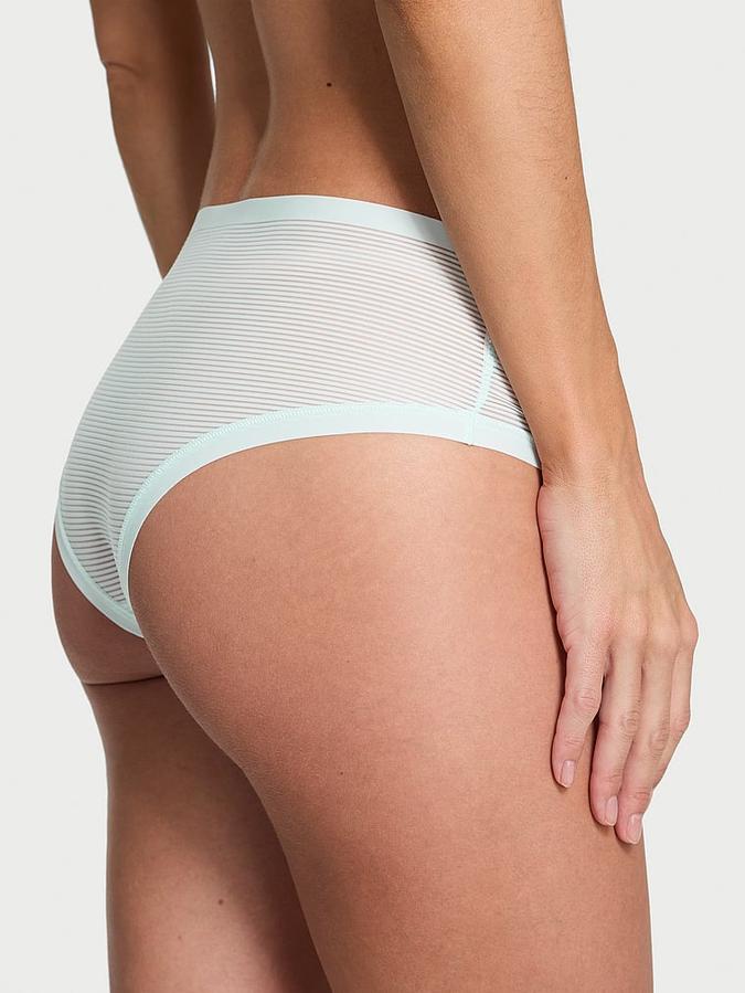 No-Show Stripe Mesh Cheeky Panty image number 1
