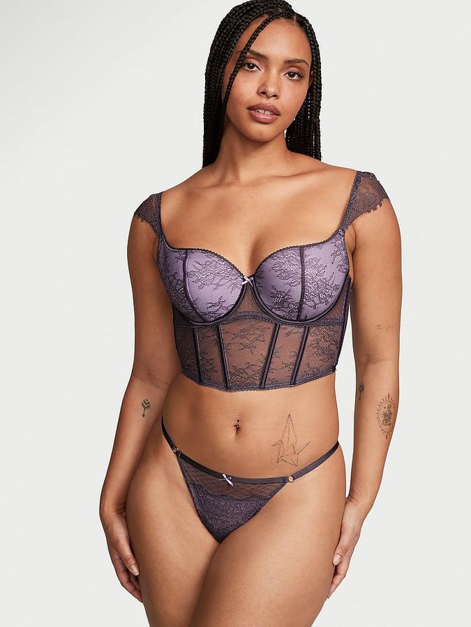 Lace Cap-Sleeve Corset Top image number 2
