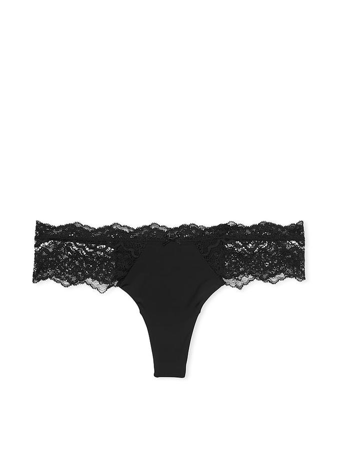 Lace Trim Thong Panty image number 1